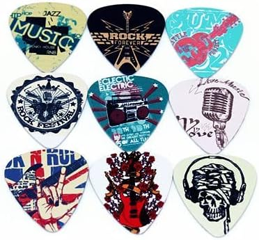 9 PCS Assorted Pearl Celluloid Guitar Picks 1.00mm, Guitar Accessories