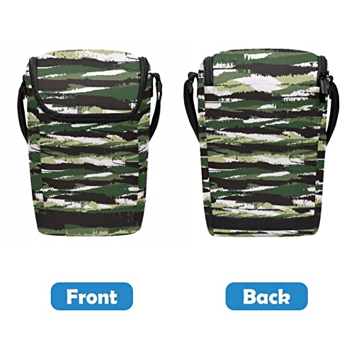 Lonchera para el trabajo y evitar comida fría bolsa camuflaje retro verde 5