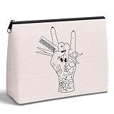 KAIOUS Hairstylist Hairdresser Gifts for Women — Gifts for Hair Stylist Hair Dresser Women, Hairstylist Hairdresser Makeup Bag Cosmetic Bag Makeup Zipper Pouch