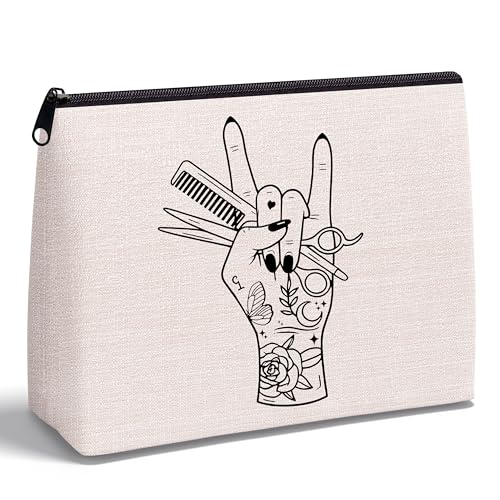 KAIOUS Hairstylist Hairdresser Gifts for Women — Gifts for Hair Stylist Hair Dresser Women, Hairstylist Hairdresser Makeup Bag Cosmetic Bag Makeup Zipper Pouch