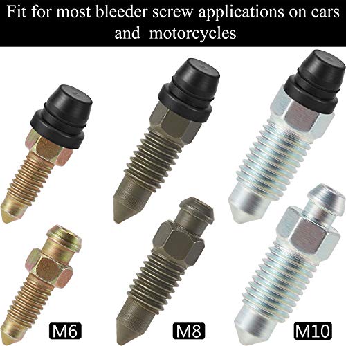 Boao BOAO-SCREWS-AS121 40 Pieces Brake Bleeder Caps Brake Bleeder Screw Cap Grease Fitting Caps Rubber Dust Cover thumb #3