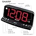 Sharp LED Digital Alarm Clock – Simple Operation - Easy to See Large Numbers, Built in Night Light, Loud Beep Alarm with Snooze, Bright Big Red Digit Display