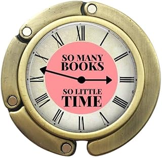 So Many Books, So Little time, gancio per borsa del libro, gancio per borsetta, gioielli per libri, orologio, gancio per borsa, gancio per orologio, N336