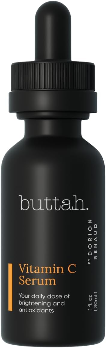 Buttah Skin 15% Vitamin C Serum 1 FL oz 30mL - For Uneven Skin Tone - Ferulic Acid - Anti-Dark Spot Vitamin C Serum For Face