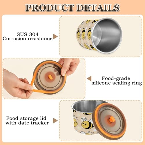 Envase de café DOMIKING acero inoxidable 900 ml miniatura 4