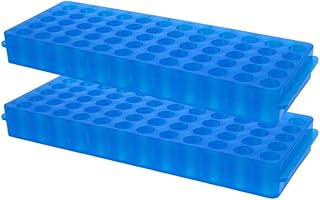 2Pcs Acrylic Test Tube Holder Rack,Centrifuge Tube Holder,Plastic Stand for Labortory Holder 7mm/11mm 60Well Blue,Aicosineg