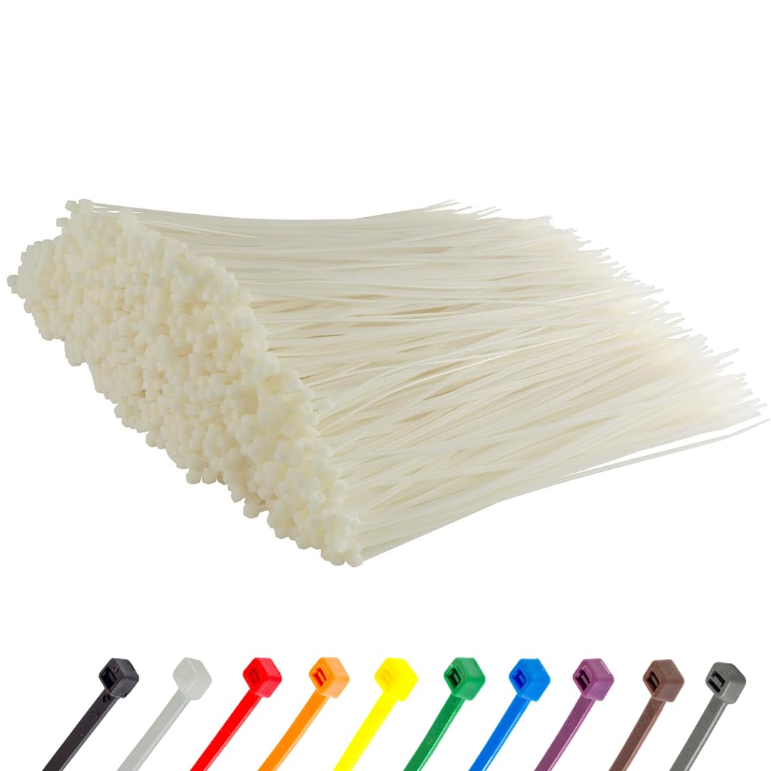 Gocableties Kabelbinder Weiß 13000 Stück 200 x 4,8 mm UV-beständig