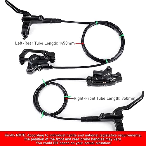 Tobwolf 1 Pair Mtb Hydraulic Disc Brake Set, Dual Piston Hydraulic Bike Disc Brake With 160Mm Rotor, Aluminum Alloy Front & Rear Levers, Bicycle Accessories For Mountain Bike, Road Bike, Bmx #TOP3