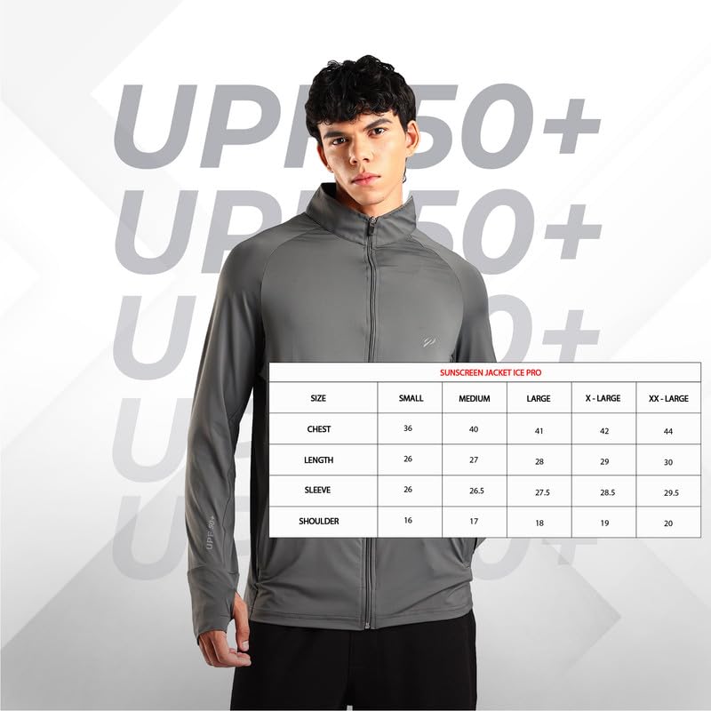 Image of Sunscreen Jacket ICE Pro - UPF 50+ Cooling Jacket for Men & Women | Cool Rush Pro Tech, UV Protection, Breathable, Sweat-Wicking, Anti-Microbial, Lightweight Sun Hoodie for Outdoor Sports & Travel