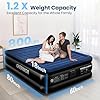 CHERIMOR Queen Air Mattress with Built in Pump, 18" Raised Comfort, Multi-Layer Leakproof, Heavy-Duty Support Blow Up Mattress, 800lbs High Capacity, 3 Min Inflation for Home Camping Guests