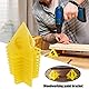 POFET 20 PCS Yellow Cone Canvas und Paint Triangle Stands Cabinet Door Risers for Kitchen Cabinets Clean Paint Job