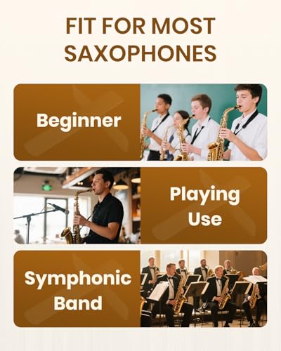 Alto Saxophone Reeds, 5-Pack Professional Alto Saxophone Reeds, Strength 2.5, Thinner Vamp Cut for Ease of Play, for Saxophone Beginner and Player, Classical & Students