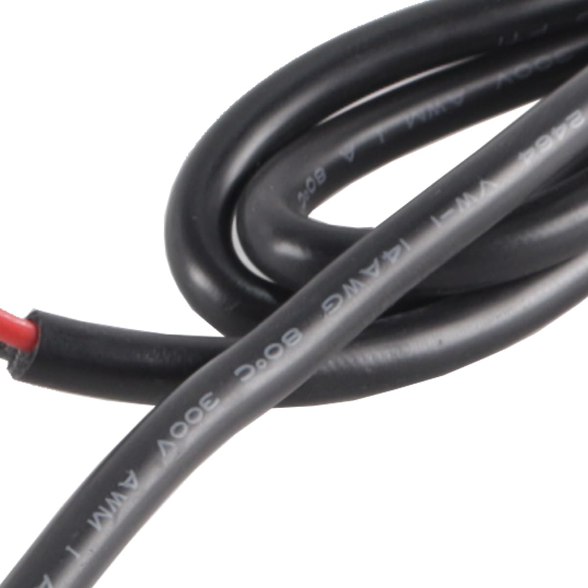 WANGCL Opakowanie 2 szt. kabla zasilającego DC 15 A, kątowego, z wtykiem męskim 5,5 x 2,1 mm i 2-żyłowym gołym końcem (do kamery CCTV, przedłużenie/naprawa pod kątem 90°)