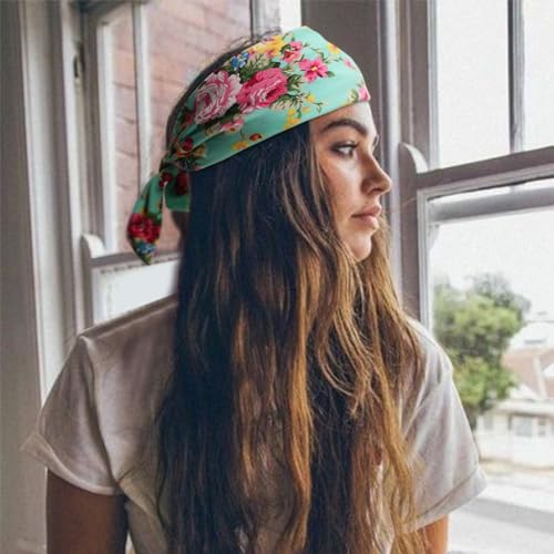 Image of DRESHOW 6 PCS Adjustable Headbands for Women Knotted Headbands Elastic Non-Slip Fashion Hair Bands for Workout Sports Running Yoga