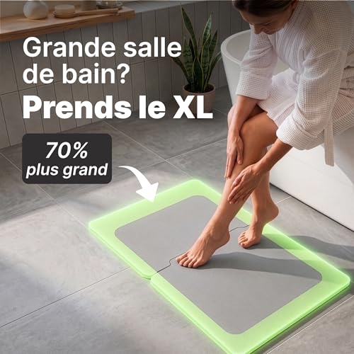 Tapis de bain diatomite 60 x 40 cm séchage rapide Minismus