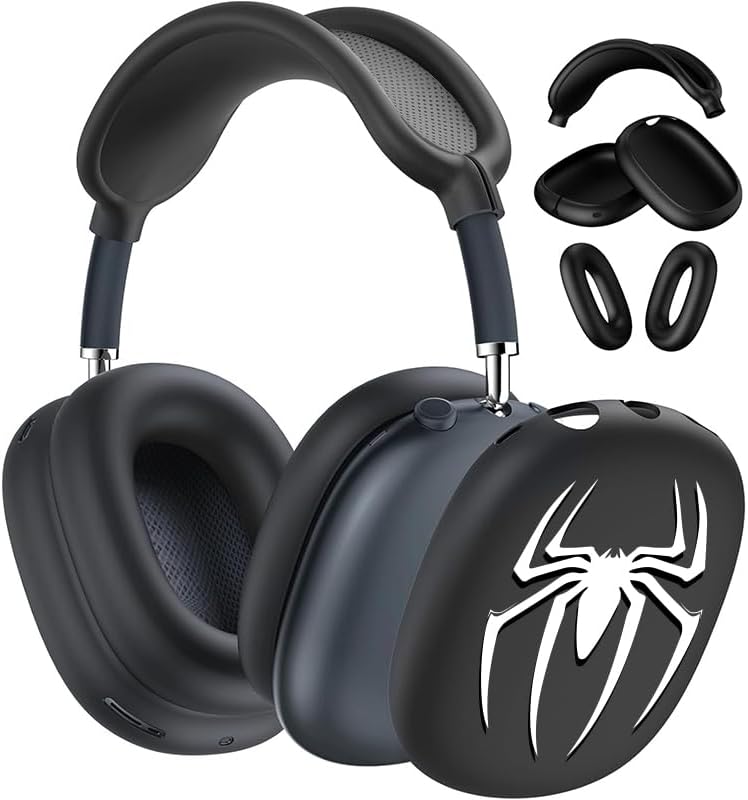 3-in-1 Silicone Case Cover for AirPods Max Headphones, Apple AirPod Max Accessory Protective Cover, Headband/Ear Cups/Ear Pad Covers, Anti-Scratch and Sweatproof