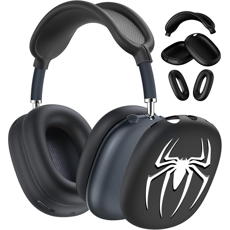 3-in-1 Silicone Case Cover for AirPods Max Headphones, Apple AirPod Max Accessory Protective Cover, Headband/Ear Cups/Ear Pad Covers, Anti-Scratch and