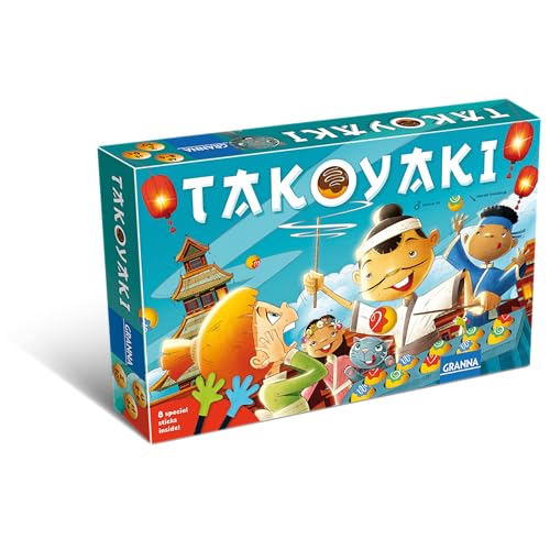 HUCH!, Takoyaki, gioco di abilità dai 6, divertimento per friggere tutta la famiglia, velocità e abilità unite, perfetto per serate di gioco, per 2-4 giocatori dai 6 anni in su