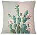 S4Sassy Cactus Imprimer décoratif Coussin carré Couverture Throw Gris Oreiller Taille Choisissez Case-