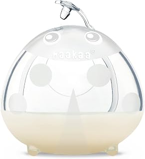 Haakaa Ladybug Breast Milk Collector - 1pc Wearable Silicone Nursing Cup, Reusable Breast Shield and Milk Catcher for Breastfeeding Moms, 1.4oz/40ml, Protects & Soothes Sore Nipples