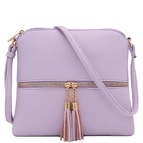 Image of DELUXITY Lightweight Medium Crossbody Bag with Tassel | Lightweight