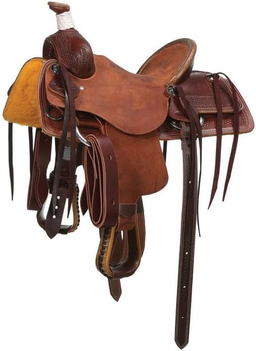 Leather Wade Horse Saddles Tree A Fork Roping Ranch Work Premium Western for Horses Handmade Equestrian Trail Tooled Carved Horse Saddle Tack Size: 10"-18" inches Seat, MD-WADE-59