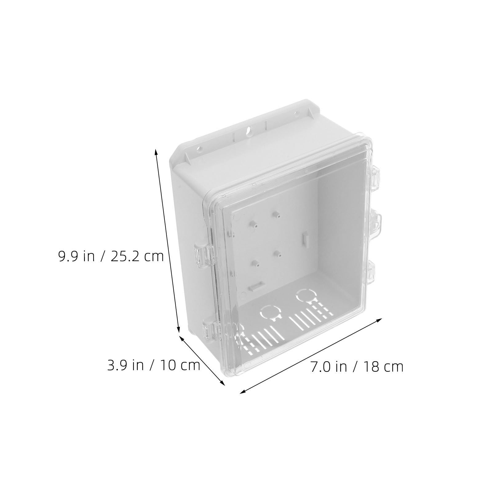 Angoily 2 Piezas Caja Eléctrica Exterior Estanca Puerta Transparente ABS