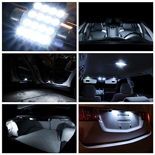 12pcs LED Premium Xenon White Light Interior Package Deal for Toyota Rav4 2013-2017