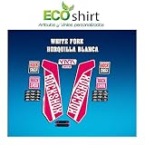 Encaje perfecto Ecoshirt Pegatinas Stickers Fork Rock Shox Yari 2017 Am117 Aufkleber Decals Autocollants Adesivi Forcela, Rosa