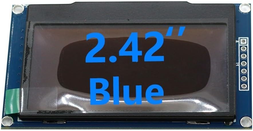 SSD1309 Based 2.42 Inch For OLED Display Module, 128x64 Resolution, I2C Communication Support, 3.3V Operation Voltage (7 pins of blue)