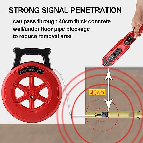 Pipe Blockage Detector - Underground Water Pipe Locator & Clogging Scanner for Metal/PVC Pipes, 20m/30m/40m Options, Essential Diagnostic Tool for Plumbers - 110V, 30M Range