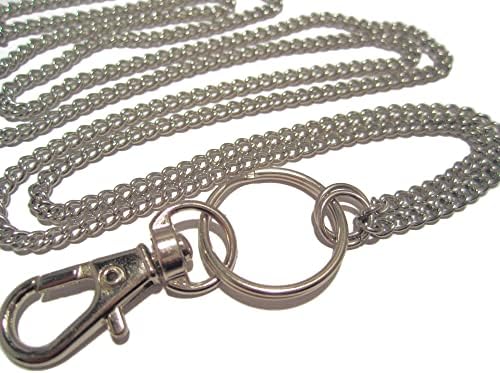 ATLanyards Just A Plain Chain Lanyard - Stainless Steel Strong Badge Holder