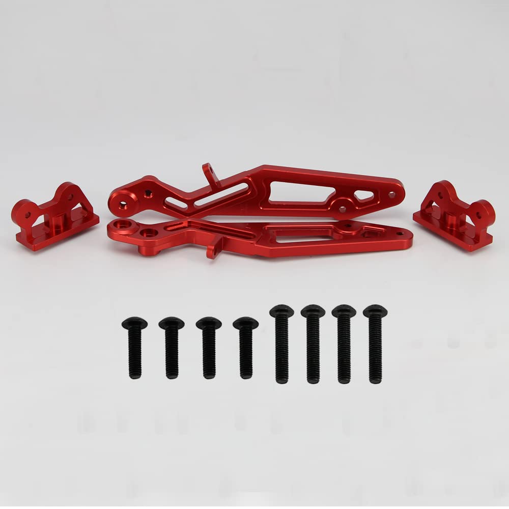 RCAWD AR320347 RC Heckflügel-Befestigungsset für Arrma Notorius Outcast Kraton 6S 4WD BLX Upgrade-Teile (rot)