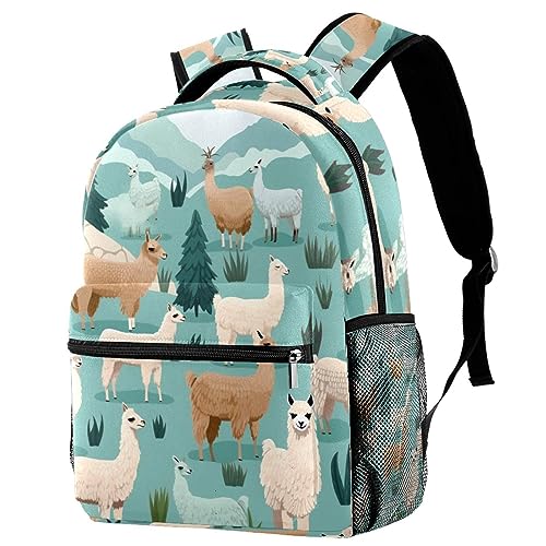 Sac à dos voyage alpaga confortable avec porte-gourde externe enfant