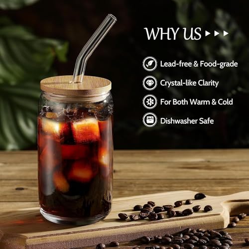 Image of Round Wave Cola Mug Can Sipper with Straw - 530ml Reusable Aesthetic Glass Tumbler for Juice, Milk, Smoothies, Iced Coffee, Tea, Water & More - Durable Drinking Cup (cococola with lid)