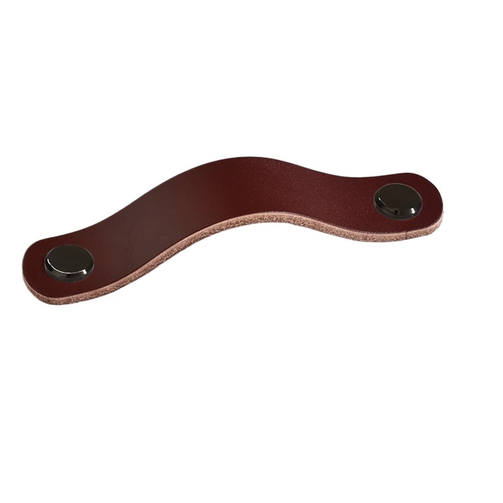 CQAHDSEVF Leather Drawer Pulls, Leather Furniture Handles, Multicolor, 96-160mm(Black,96mm)