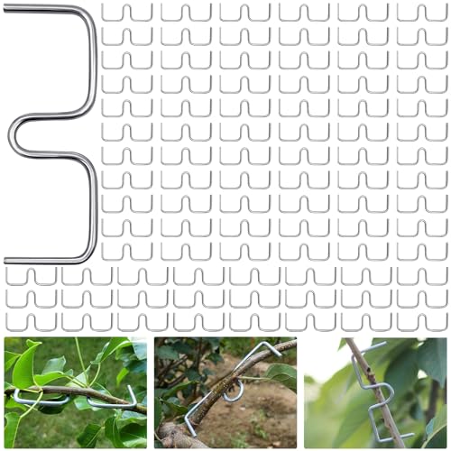 YeahBoom 90PCS 8cm Aststütze für Obstbäume,Spreizeraststütze für Obstbäume,Astspreizer für Obstbäume Metall,Astzieher Halter für Obstzweige,M Förmiger Astspreizer,Astklammern Metall für Gartenzweige