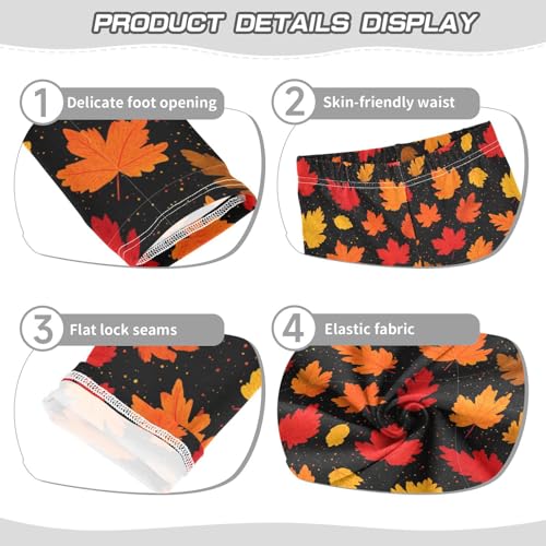 Aslsiy Girls Leggings Autumn Toddler Tights Pants Full Length Stretch Dance Yoga Pants 4-10T3
