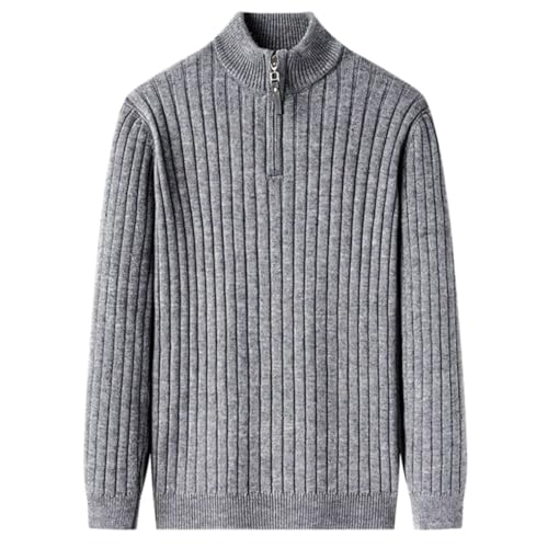 Men's Quarter Zip Sweater Slim Fit Casual Knitted Turtleneck Pullover Mock Neck Sweater Long Sleeve Sweaters2