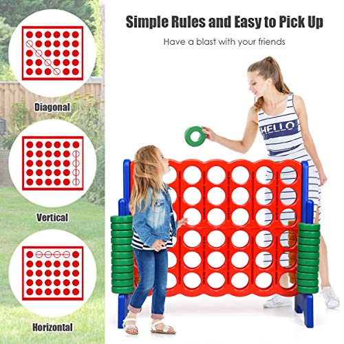 DREAMADE Riesen 4 Gewinnt Spiel, Strategiespiel für Kinder und Erwachsene, 4 in Einer Reihe, Brettspiel Spielzeug… – Bild 5