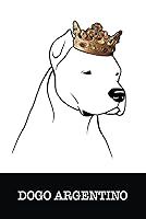 Vista 1 de Dogo Argentino Dogo Argentino KingQueen Wearing Crown Notebook Journal
