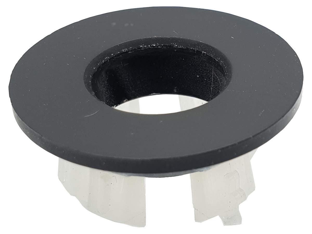 Plumbing4home Black Brass Basin Sink Overflow Cover Insert Hole Trim (Black)