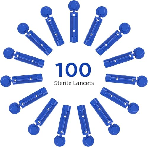 Image of MCP Lancing Device Pen 5 Depth Settings Pain-free with Round Lancets (Pack of 100 Lancets (Only Lancets))