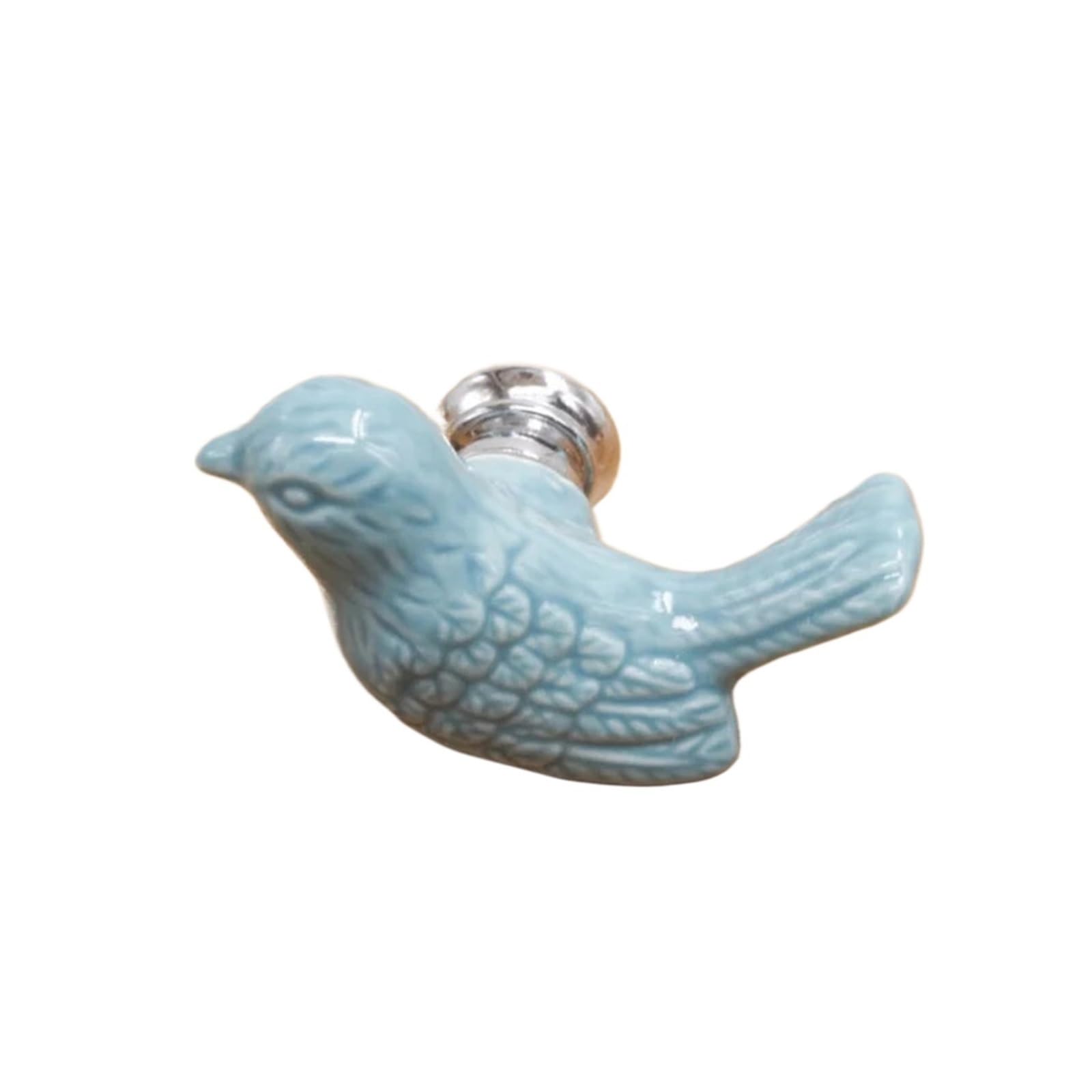 Kifsdlf Blue Ceramic Cartoon Bird Cabinet Cupboard Handles Peace Dove Drawer Knobs Novelty Creative Furniture Hardware For Cupboard Wardrobes Furniture(Blue)