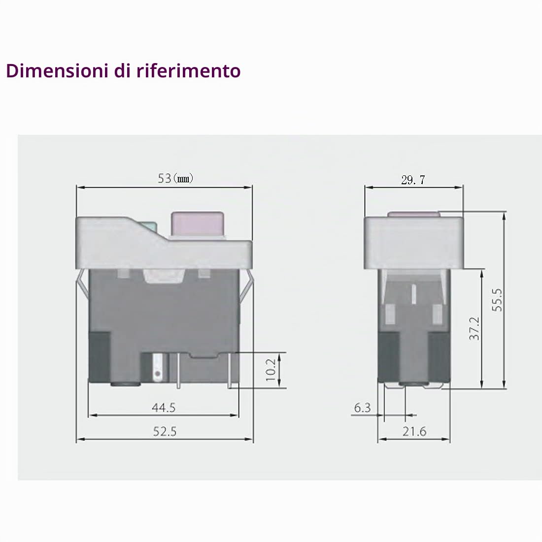 KEDU Interruttore elettromagnetico interruttori a pulsante impermeabili per macchine utensili industriali e utensili elettrici 16(12) A 250V 18A(AC-1)/15A(AC-3) 2HP 220-240V 5E4 (KJD17-4Pins-250V)