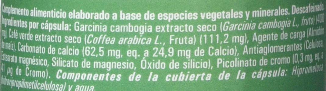 YNSADIET Garcinia Cambogia Con Extracto de Café Verde Sin Cafeina, Complemento Para la Dieta, Complemento alimenticio Natural, Control de Peso, Perdida de Peso, 90 Cápsulas