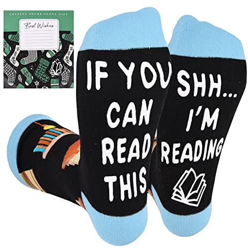 Bunte Socken Damen,Socken Lustig Männer Frauen Unisex 80%Baumwolle Söckchen Kuschelsocken Atmungsaktive Weiche Thermosocken Lässige Elastisch Sport Socken Schokolade, Burger, Buch Muster,Größe 37-43 Cover