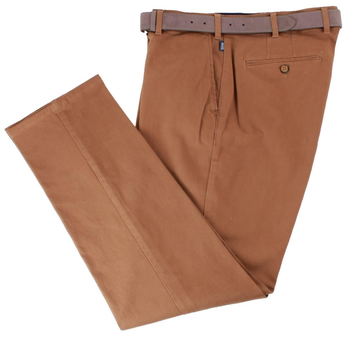 Bruhl Men's Sand Beige Parma B Mover High Stretch Chinos - W40 L32