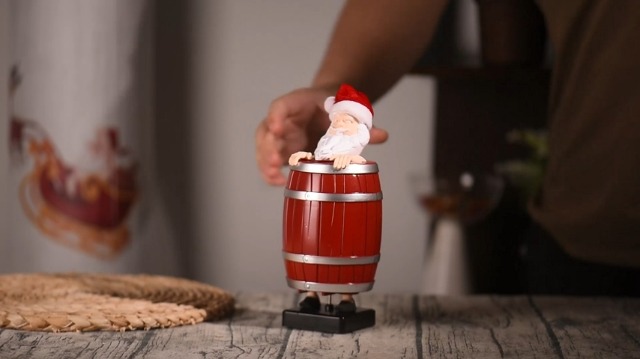 santa cigarette dispenser amazon Watch Funny Santa Claus in The Wooden Barrel Cigarette Dispenser on Amazon  Live