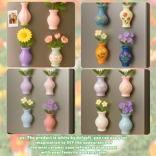 4 imanes decorativos para refrigerador en cerámica miniatura 6